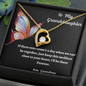 To My Granddaughter, Love Grandma Forever Love Necklace