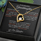 To My Granddaughter, Forever Love Necklace, Granddaughter Gift, Jewelry Gift Box for Her, Birthday Graduation Christmas Gift for Granddaughter