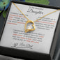 Forever Love Necklace To My Beautiful Daughter, For Daughter, From Dad, Christmas, Valentine's, Birthday, Wedding, Graduation, 1st Communion