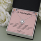 To My Daughter Love Knot Necklace