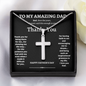 Happy Father's Day Dad-Cross Necklace