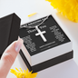 Happy Father's Day Dad-Cross Necklace