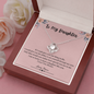 To My Daughter Love Knot Necklace