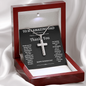 Happy Father's Day Dad-Cross Necklace