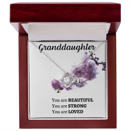 Granddaughter Love Knot Necklace