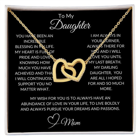 Interlocking Hearts necklace Daughter Gift from Mom to Daughter Gift for Daughter from Mom Daughter Christmas Gift Birthday Gift