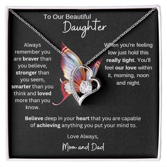 Daughter Necklace for Daughter Jewelry Gift Christmas Birthday Gift Forever Love