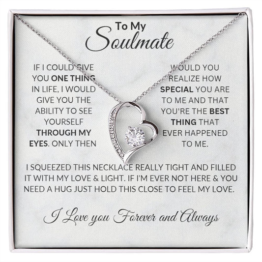 Soulmate Forever Love Necklace Gift For Her, To My Soulmate Necklace, Love Necklace Gifts For Her, Soulmate Gift, Soulmate Jewelry, Jewelry Gift Her