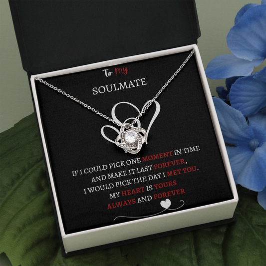To My Soulmate Always and Forever Love Knot Necklace